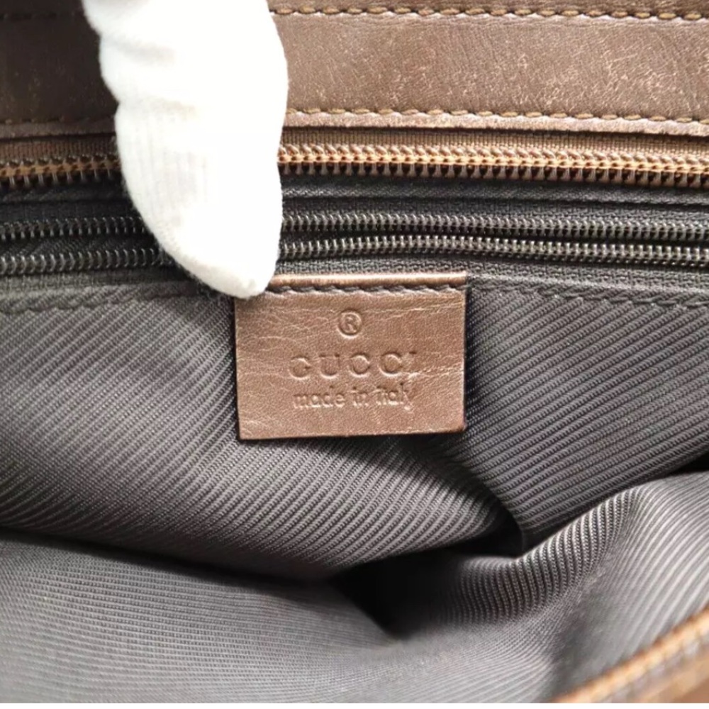 GUCCI GG Canvas Hand Bag Beige 1119 Authentic in EUC STUNNING BAG - Picture 14 of 16